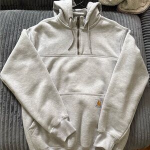 Carhartt Light Gray Half-Zip Sweatshirt
